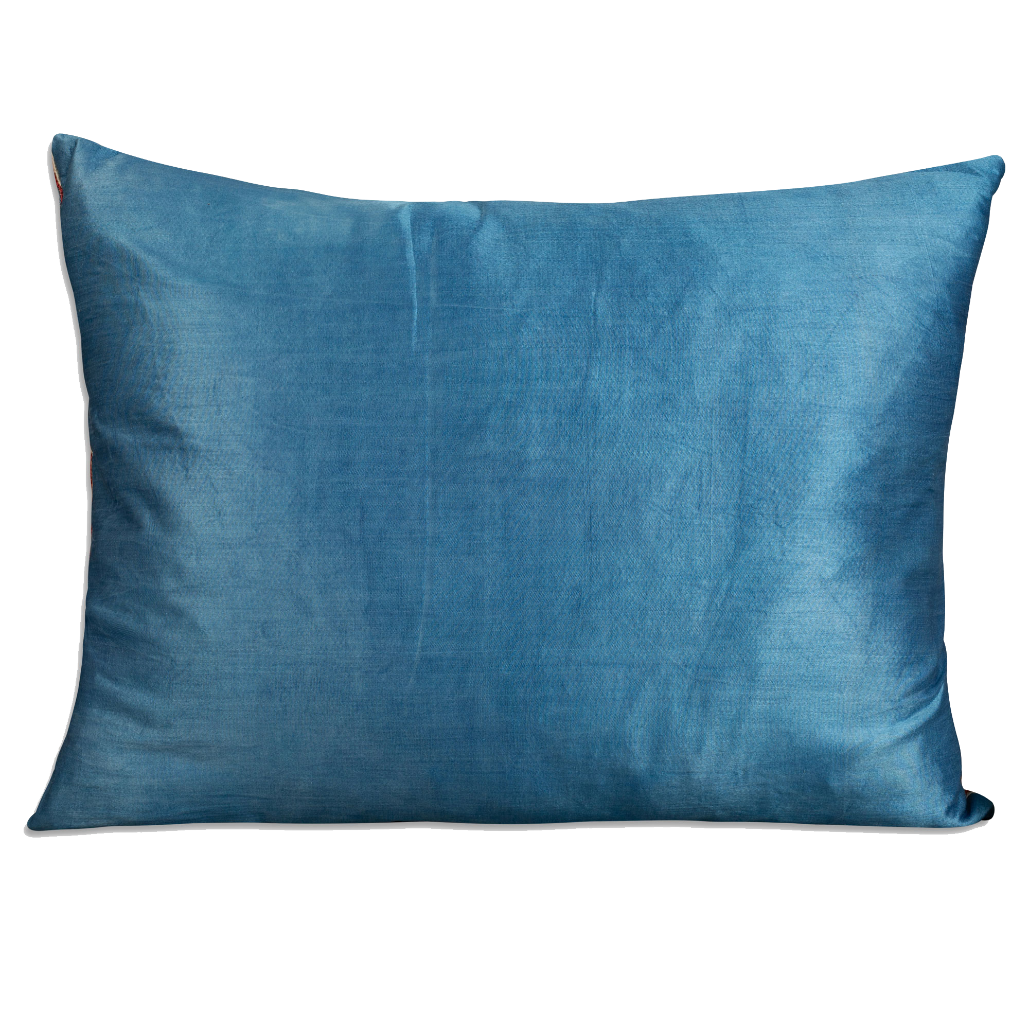 Rectangular palm design silk suzani embroidered cushion - pillow