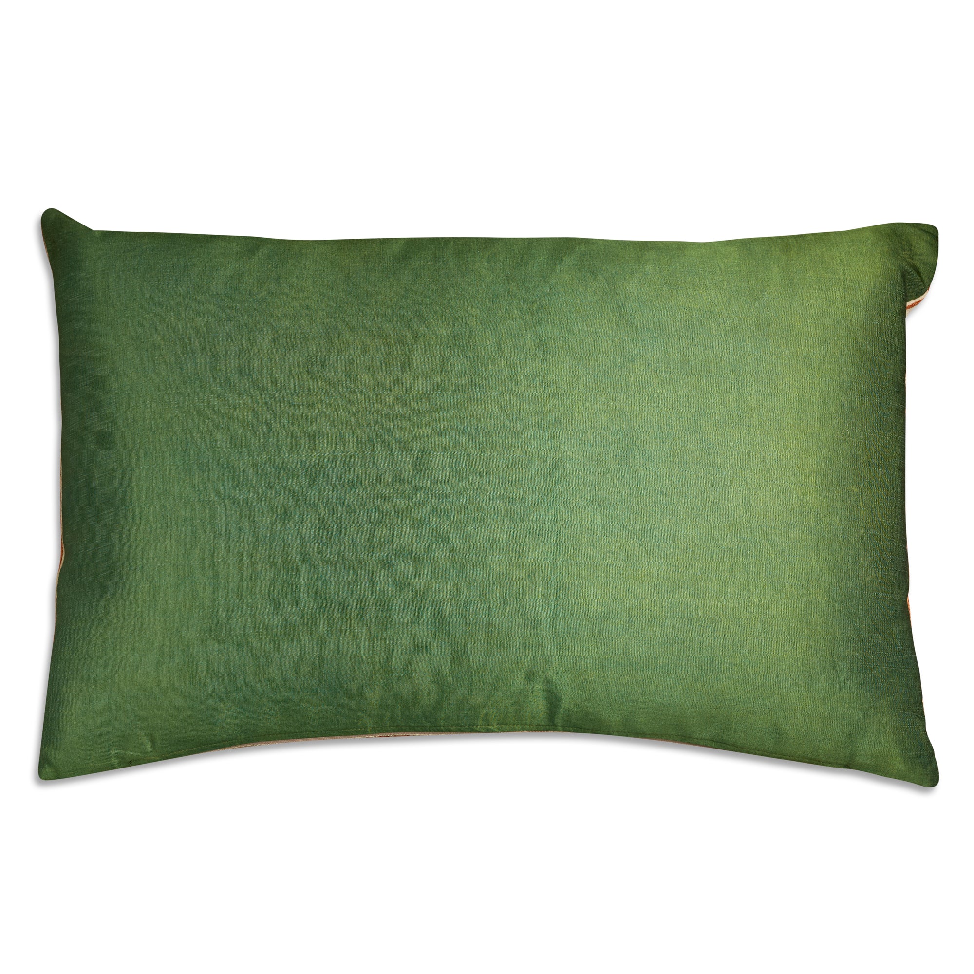 Rectangular floral silk suzani embroidered cushion