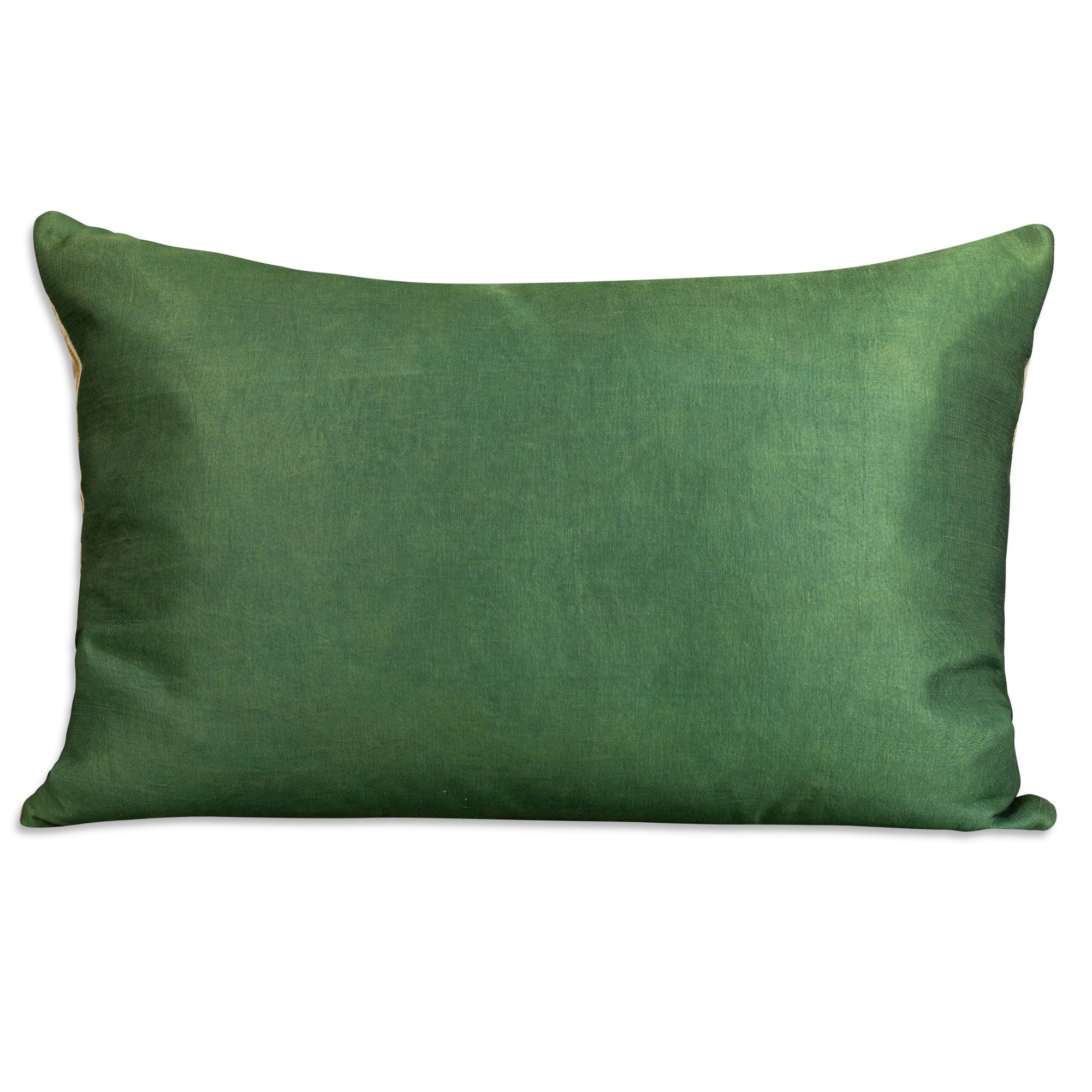 Rectangular floral silk suzani embroidered cushion - pillow