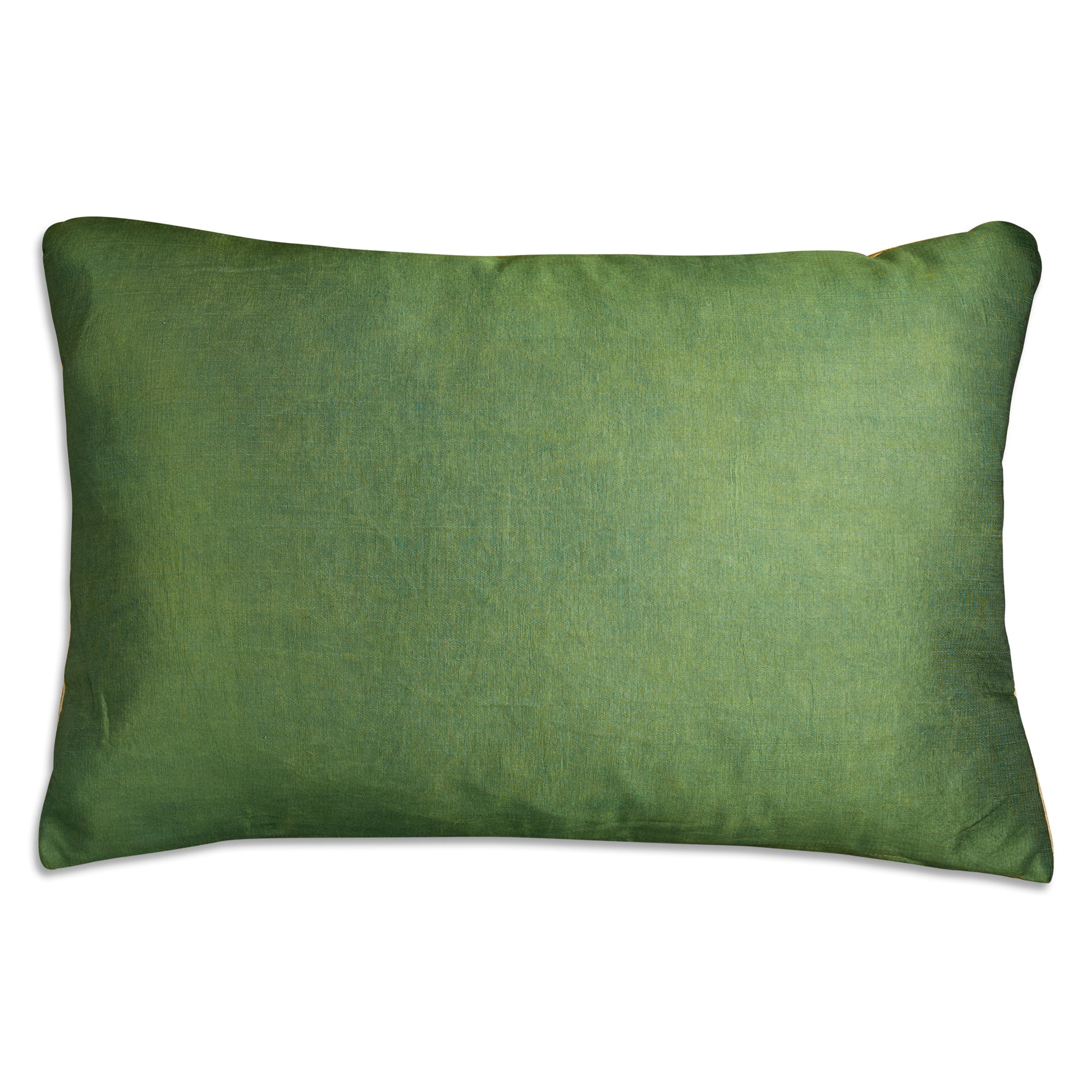 Rectangular floral silk suzani embroidered cushion