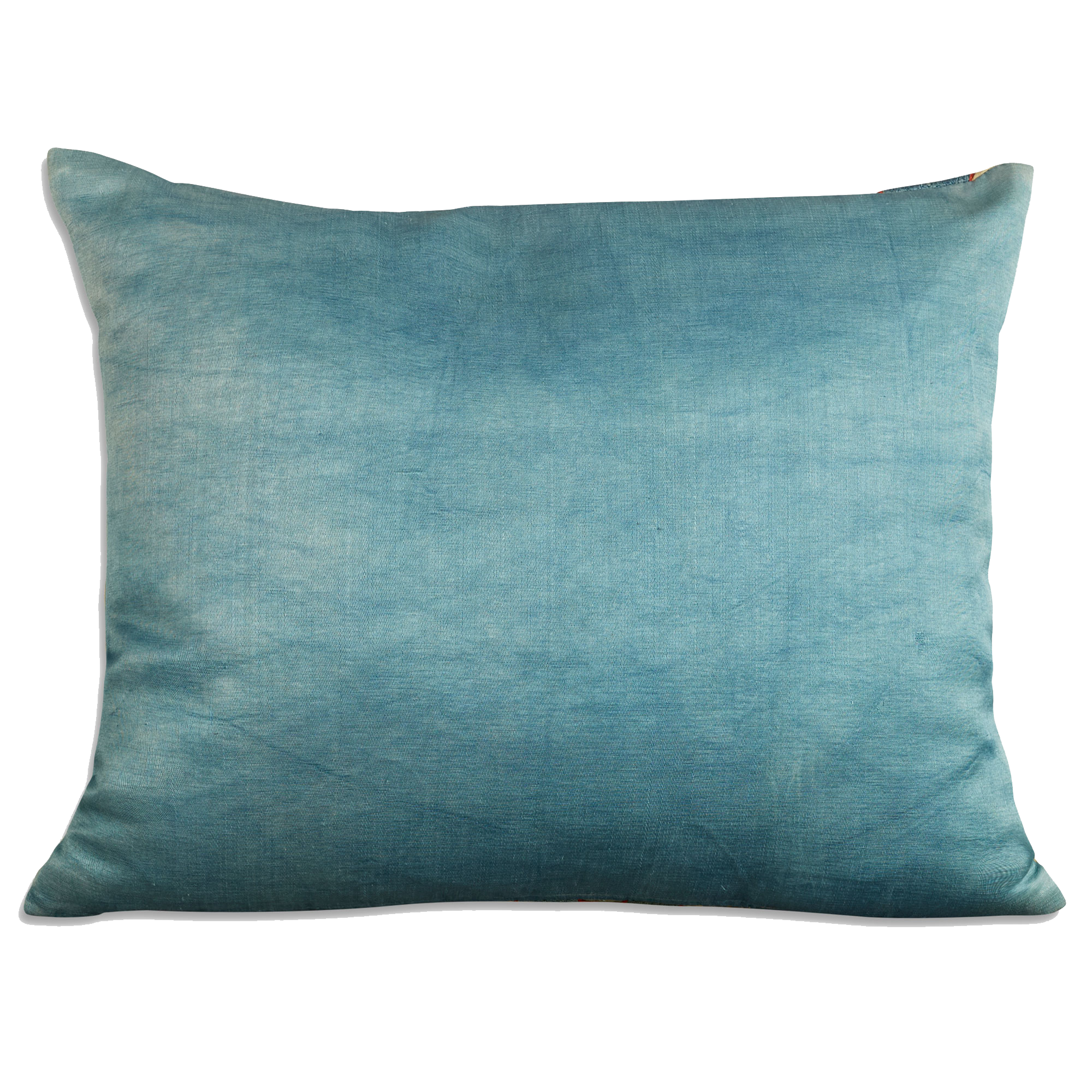 Rectangular Kaitag style silk suzani embroidered cushion - pillow