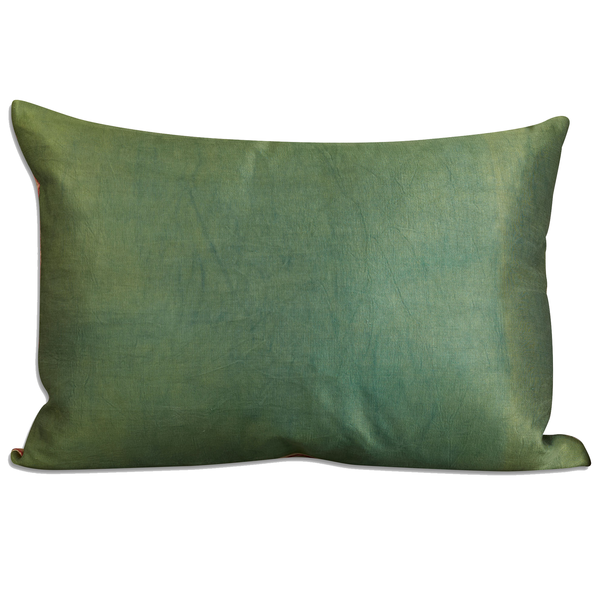 Rectangular floral silk suzani embroidered cushion - pillow