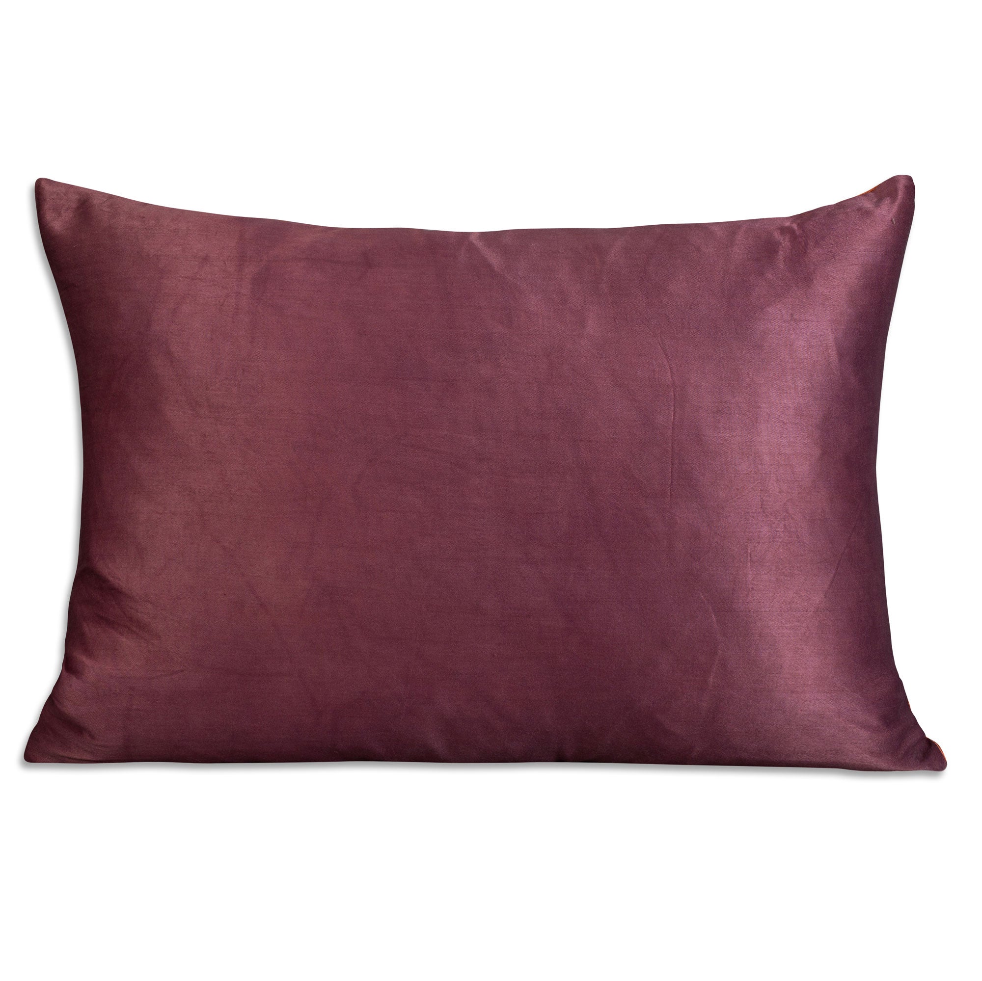 Rectangular floral silk suzani embroidered cushion - pillow