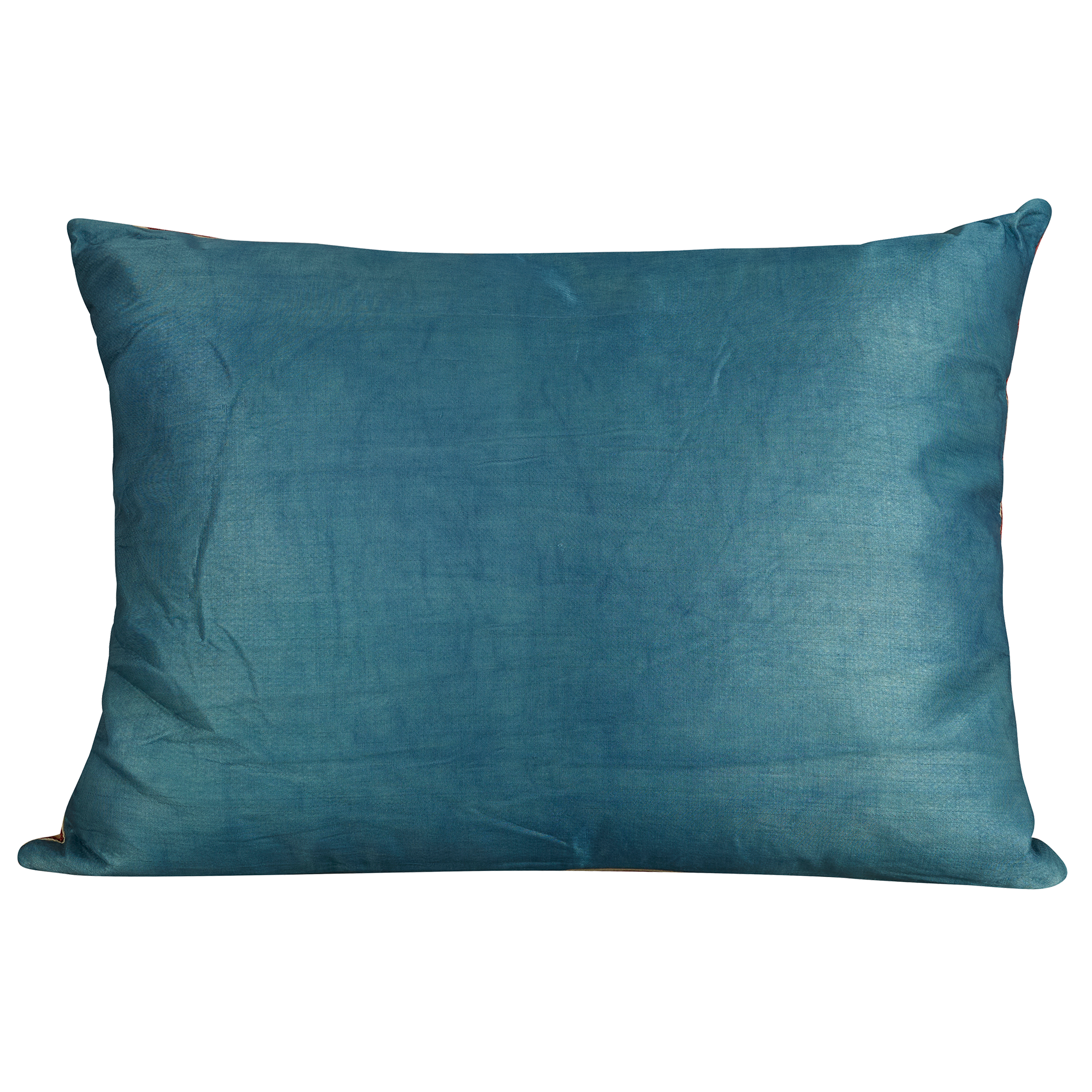 Rectangular silk suzani embroidered cushion- pillow with bold Ottoman design