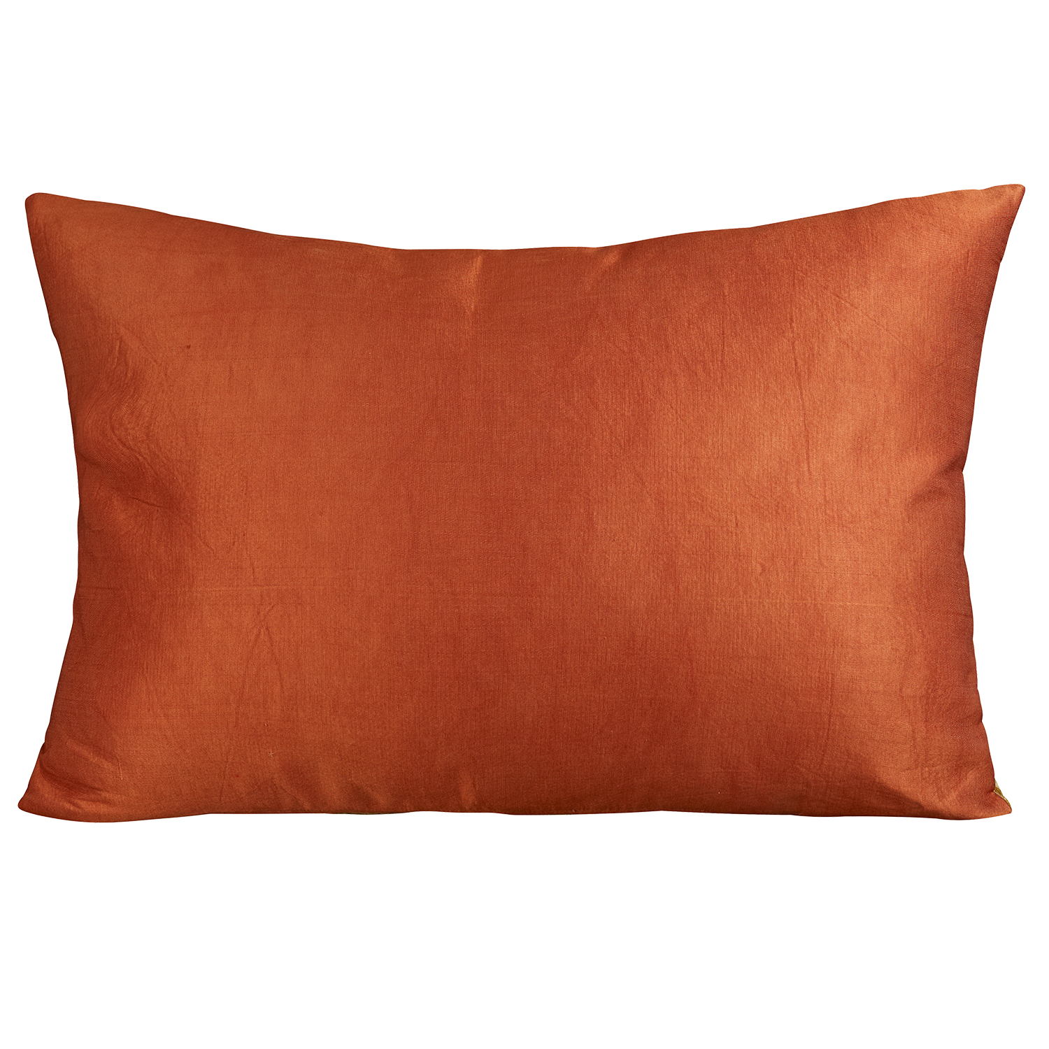 Rectangular Ottoman tulip design silk suzani embroidered cushion - pillow  in orange