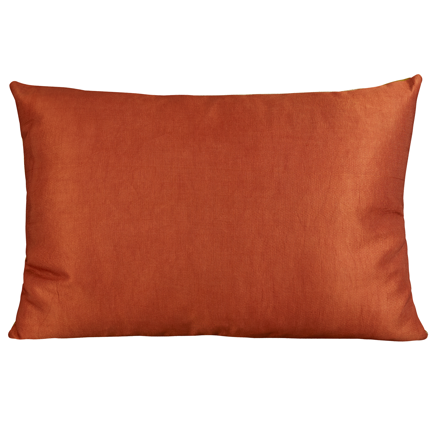 Rectangular Ottoman tulip design silk suzani embroidered cushion - pillow  in orange