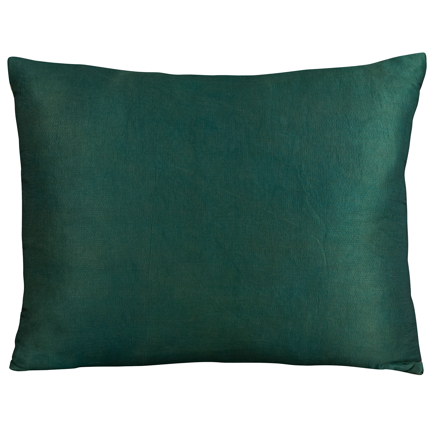 Rectangular silk suzani embroidered cushion - pillow with large scale carnation design