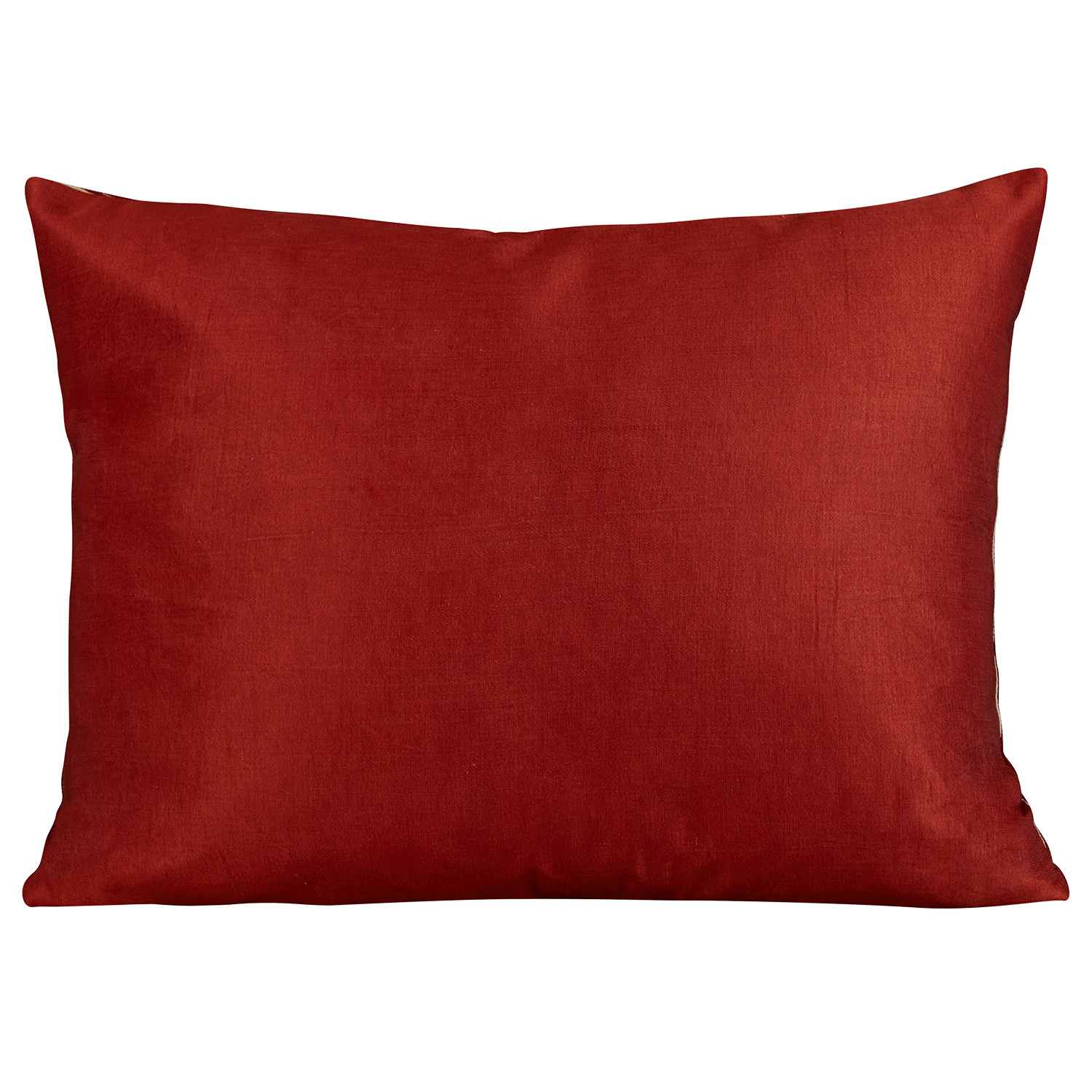 Rectangular silk suzani cushion with classic ottoman geometric design on cream silk background