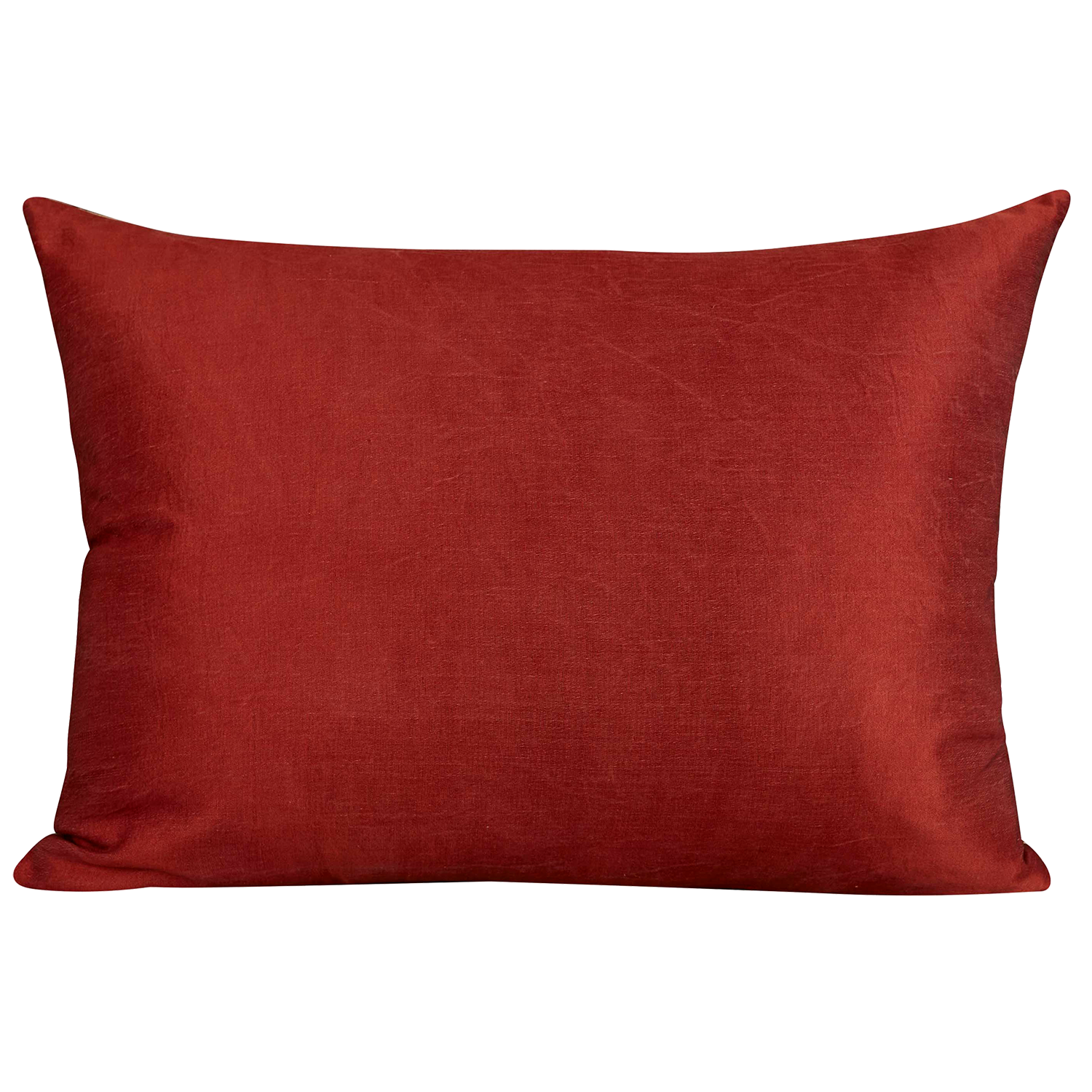 Rectangular silk suzani cushion with lotus flower and lattice design