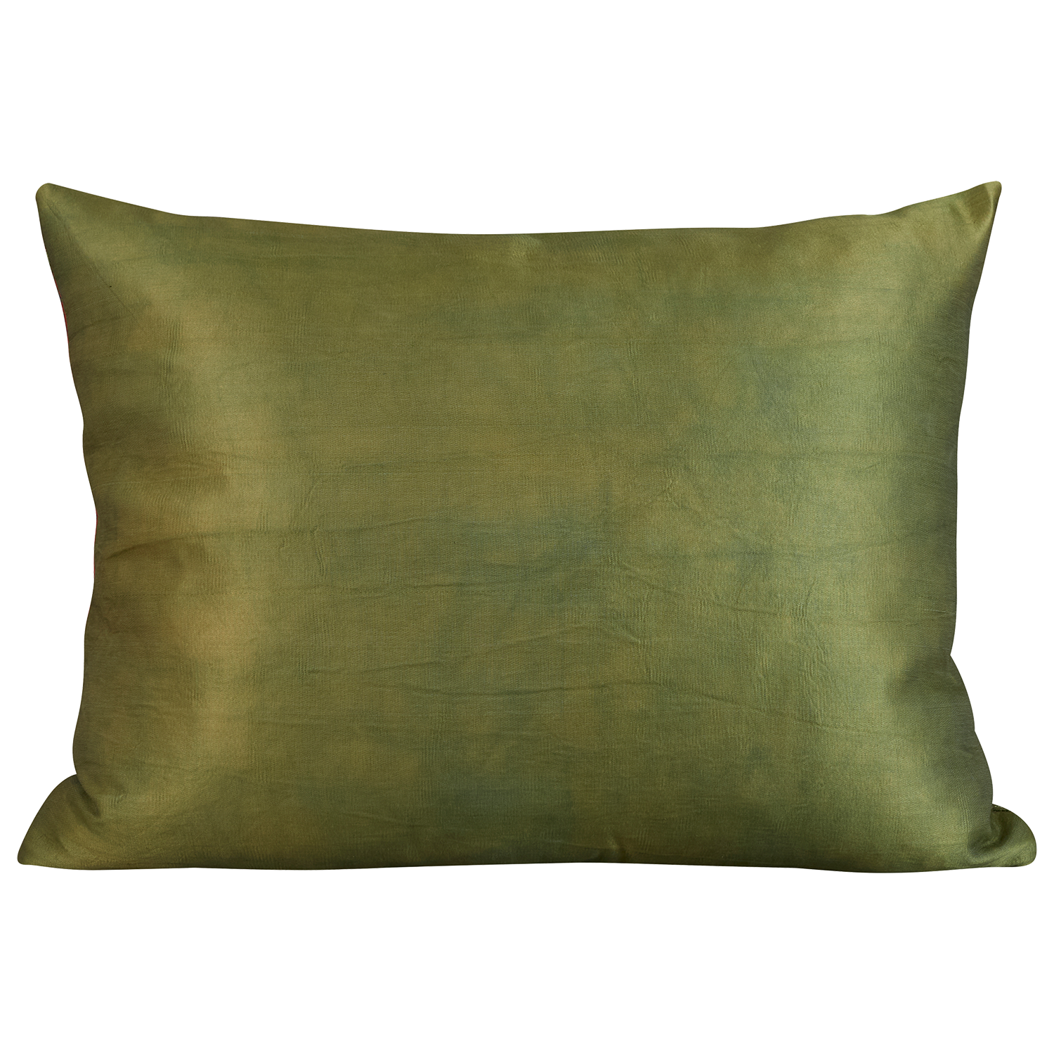 Large rectangular stylised carnation and cypress Caucasian embroidered cushion on pale madder background