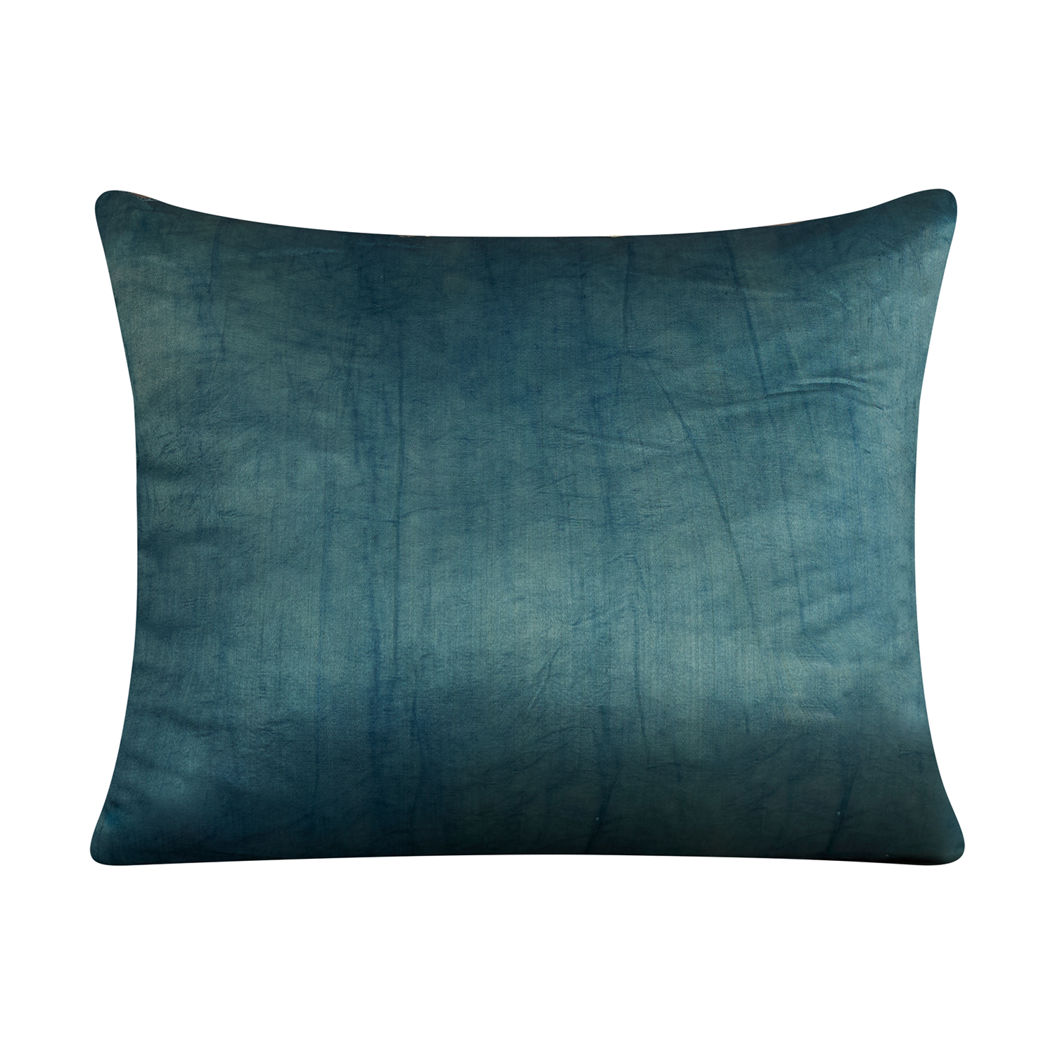 Square jewel medallion suzani on beige ground with blue back