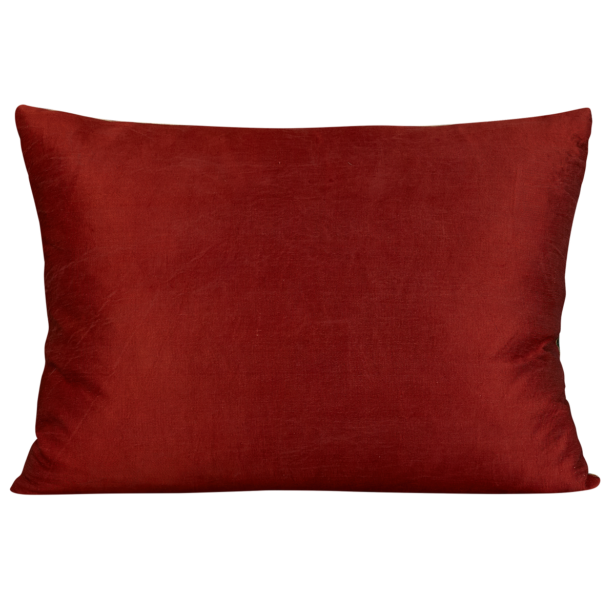 Rectangular large floral medallion design suzani on cream silk ground with red back