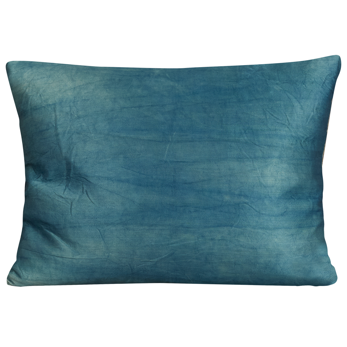 Rectangular multi coloured floral design suzani on dark blue silk ground