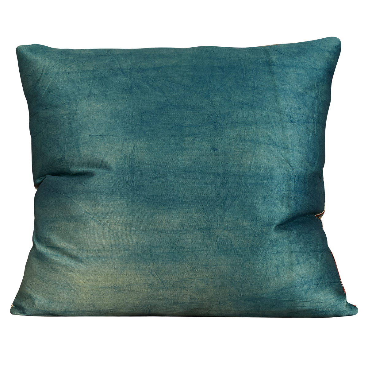 Square blue carnation design suzani with navy highlights