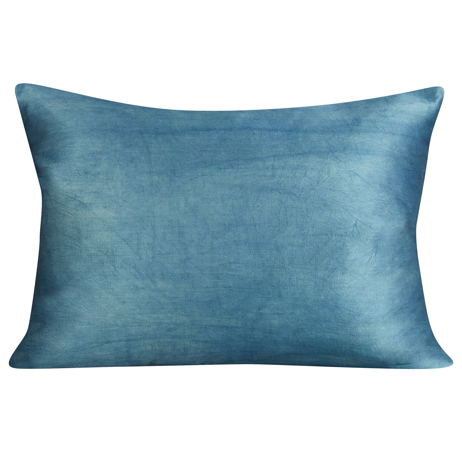 Rectangular olive/blue pomegranate design suzani on midnight blue ground