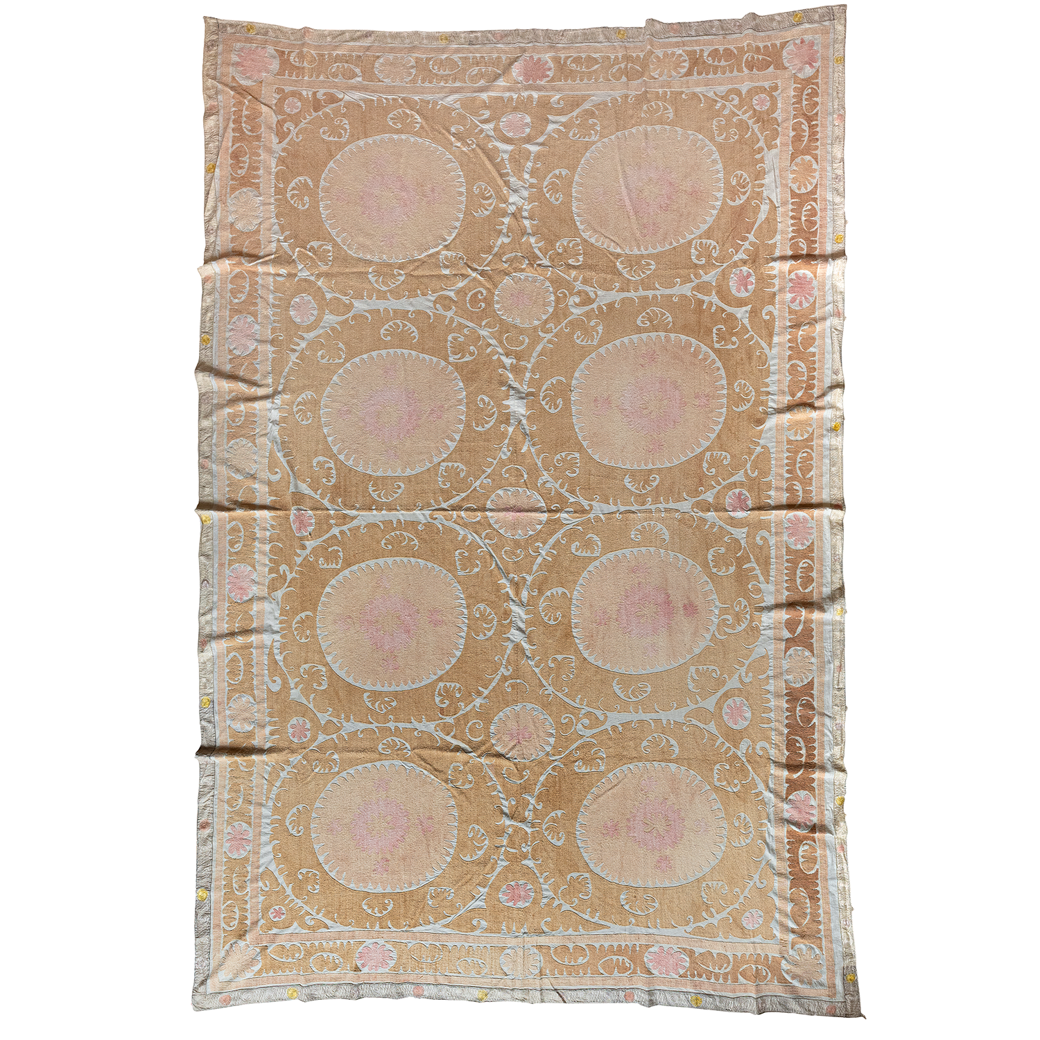 Rectangular cotton Suzani hanging/bedspread, Uzbekistan circa 2000