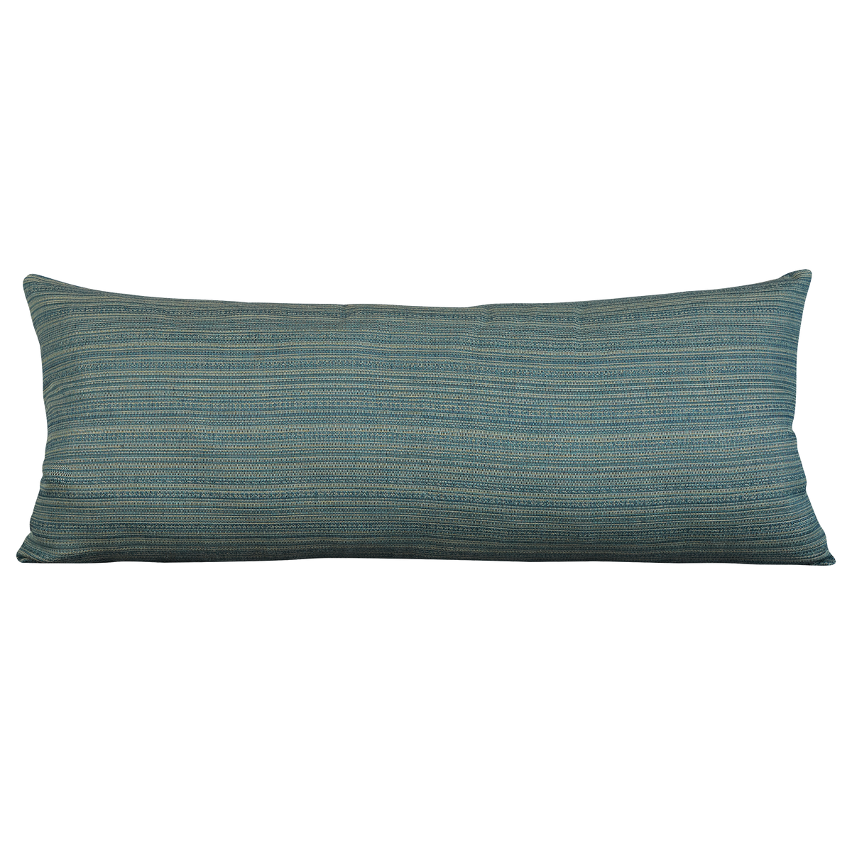 Long Tiepolo woven cushion - Sea foam (horizontal stripe)