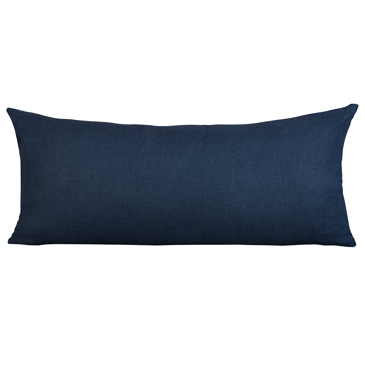 Long rectangular vintage woven cotton Guatemalan faded indigo cushion