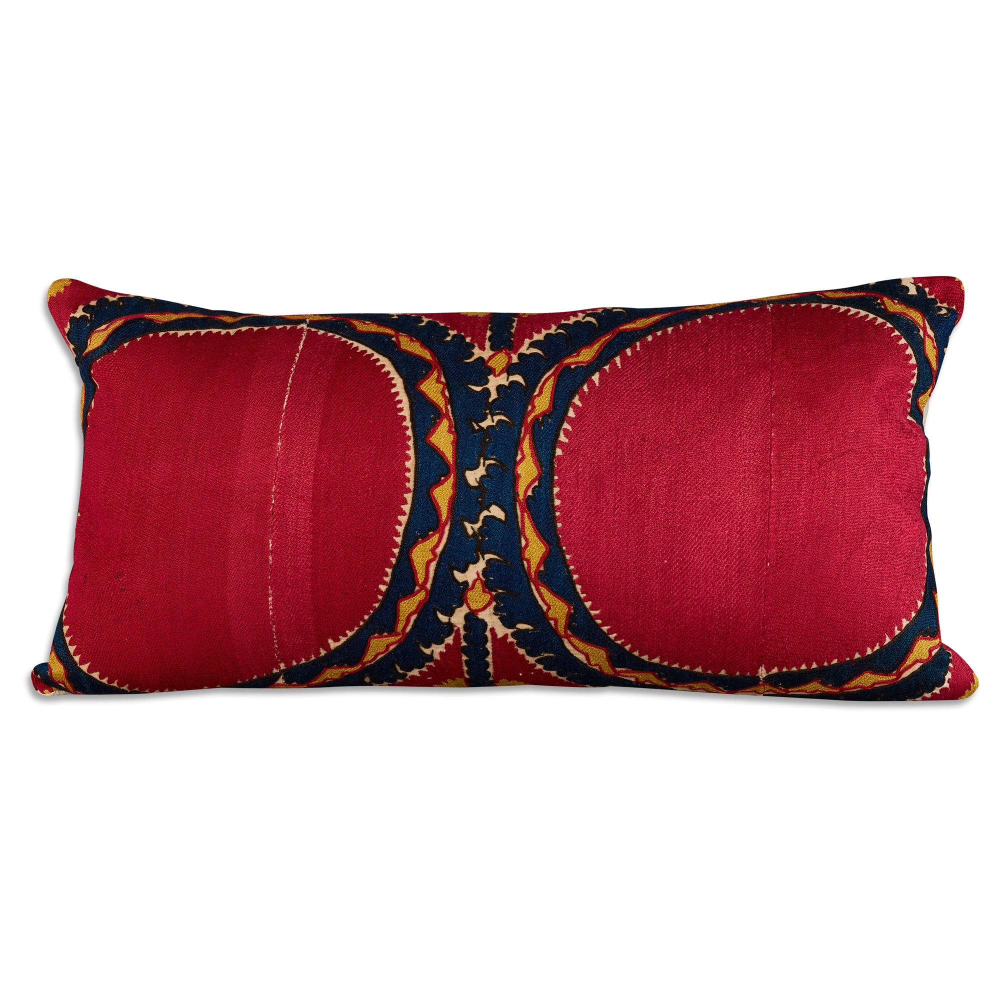 Large rectangular vintage suzani cushion