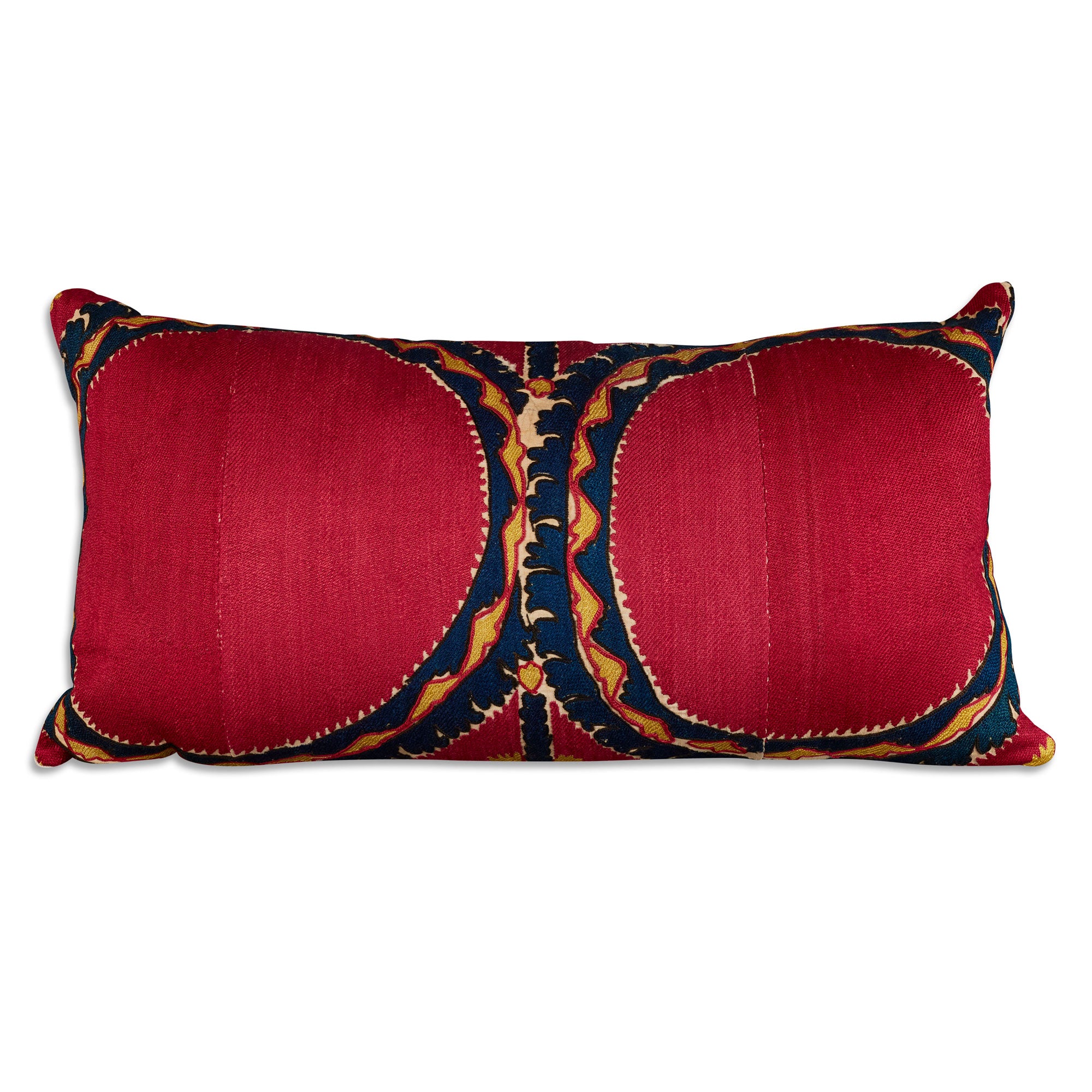 Large rectangular vintage suzani cushion