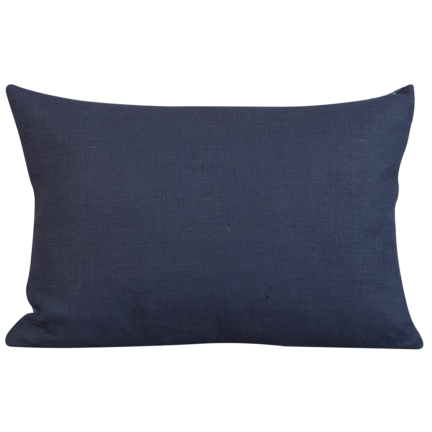 Small rectangular Vintage Indonesian indigo cushion - Timor (eastern Indonesia), dyed with natural indigo