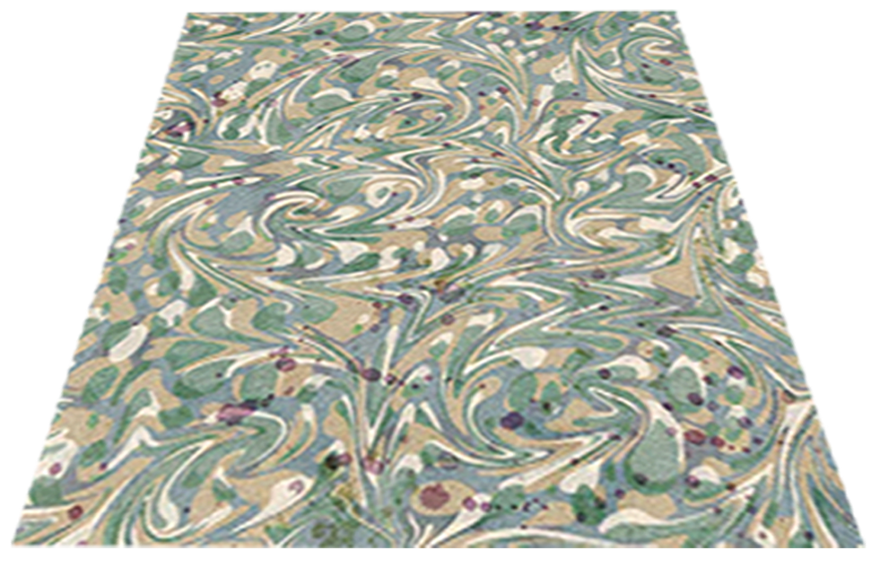 12 inch marbled card shade - Aqua