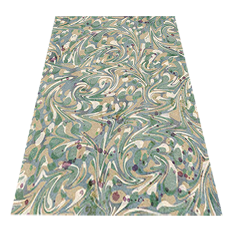 6 inch marbled card shade - Aqua