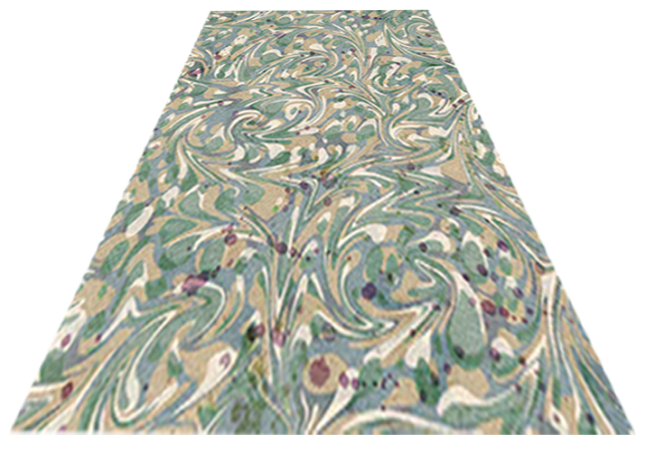 7 inch marbled card shade - Aqua