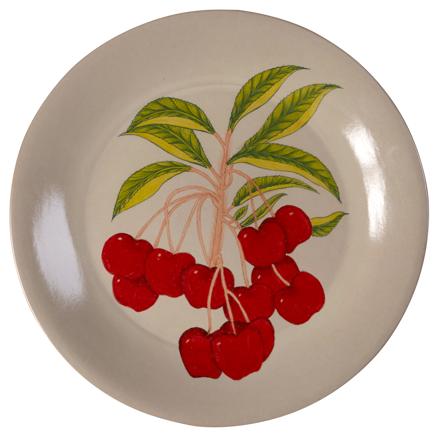 Hand-painted ceramic dessert plate