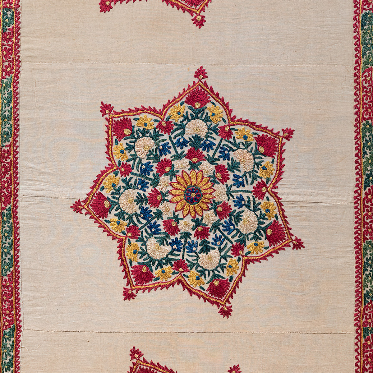 Nushka Accessories An Indian cotton embroidered panel