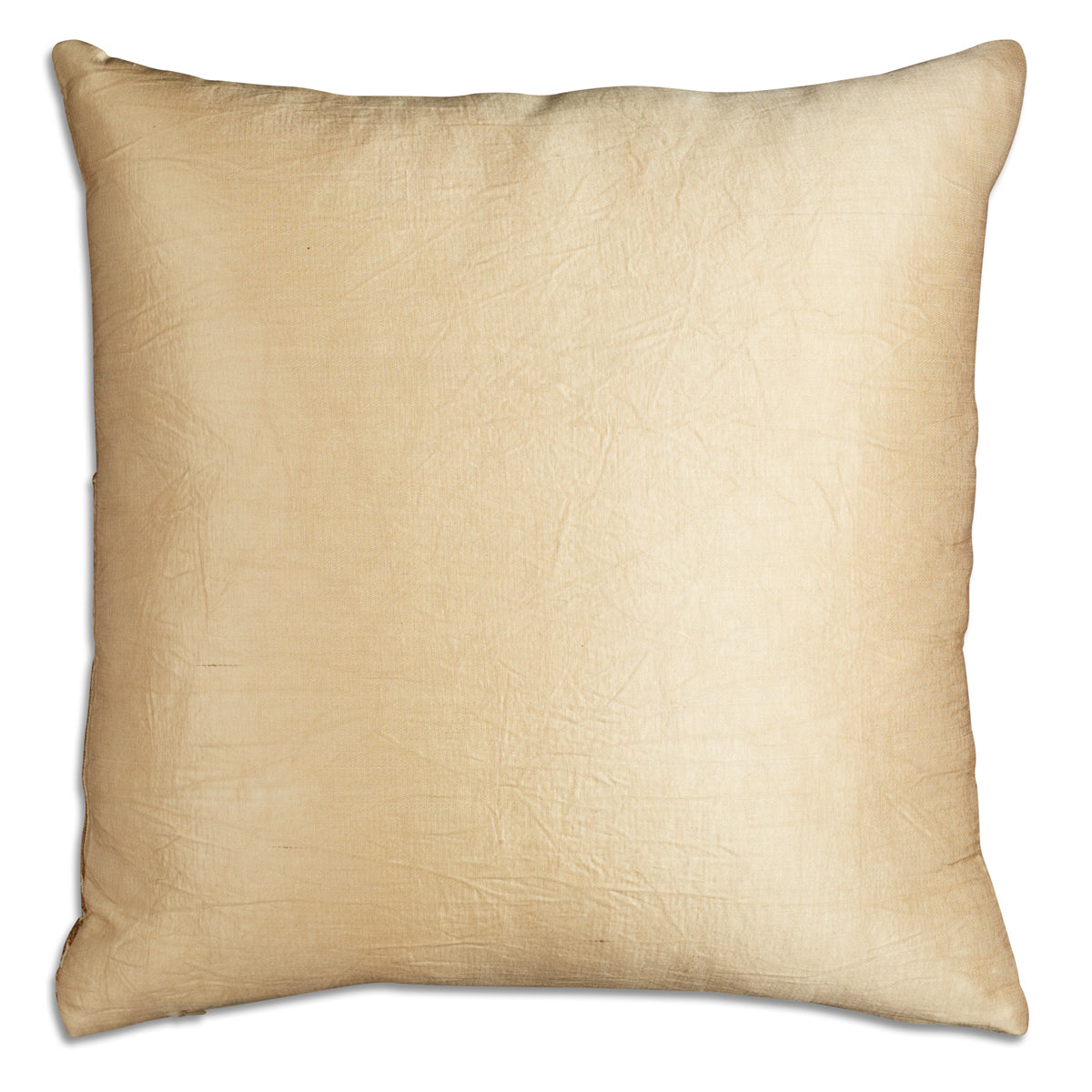 Nushka Cushions A square pomegranate silk suzani embroidered cushion on pale beige ground