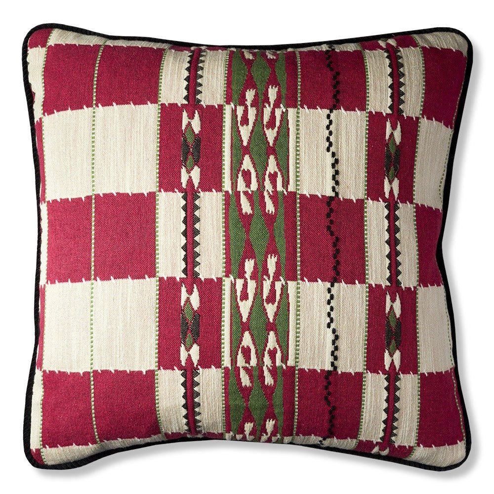 Nushka Cushions Chubby Check' By Kit Kemp in Hot Pink