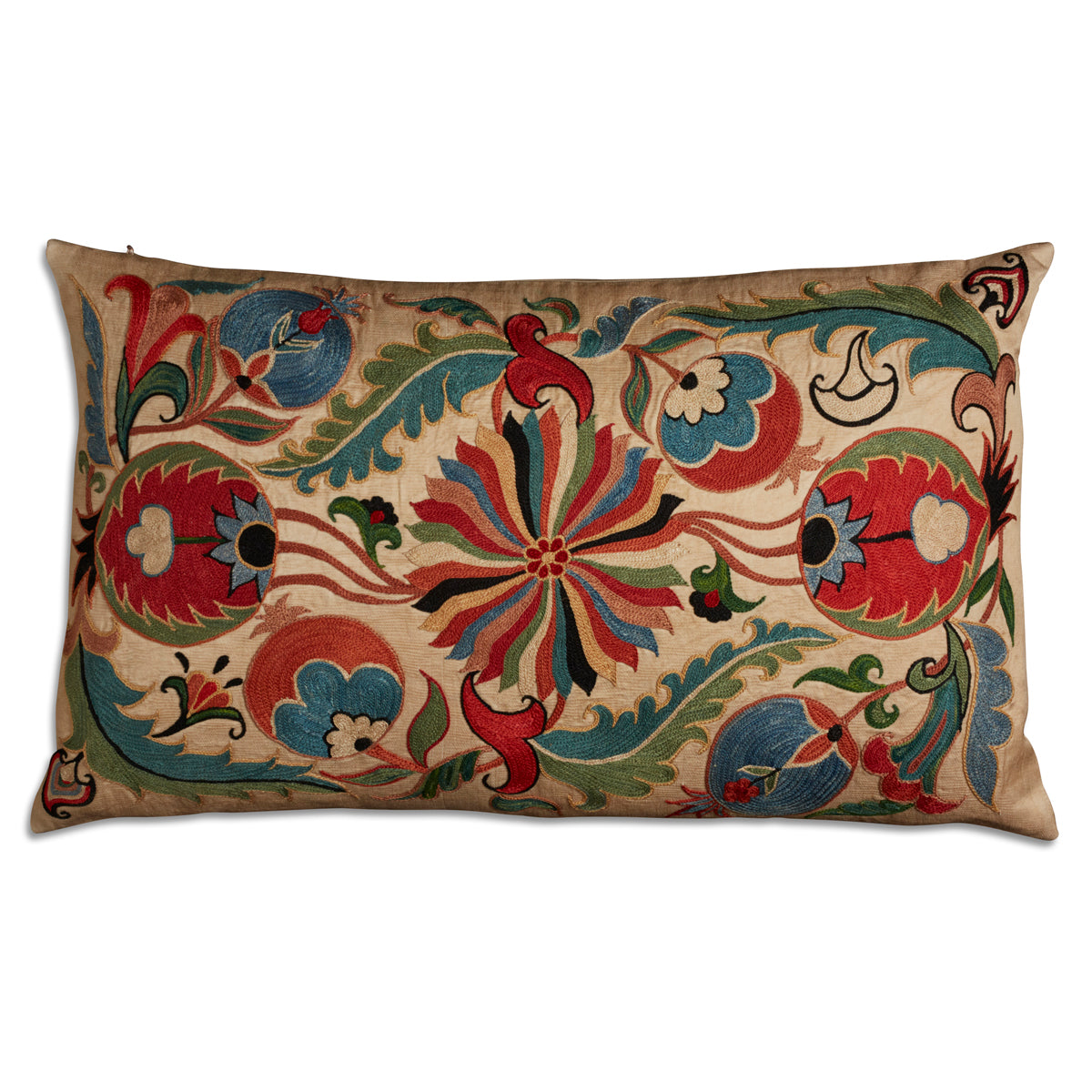 Nushka Cushions Floral design Silk Suzani Embroidered Cushion