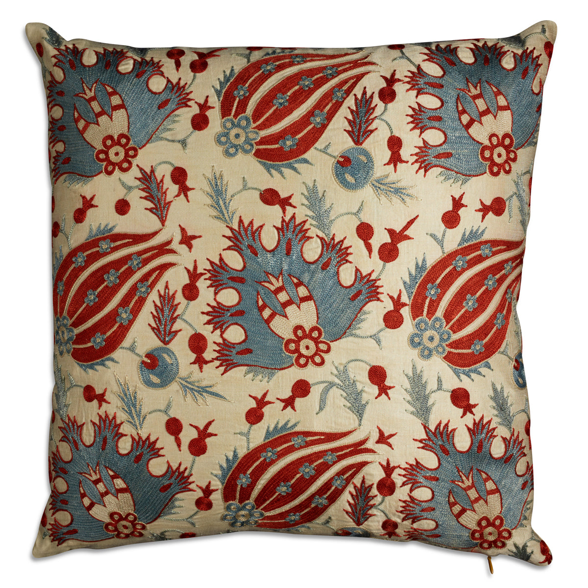 Nushka Cushions Floral embroidered silk suzani cushion