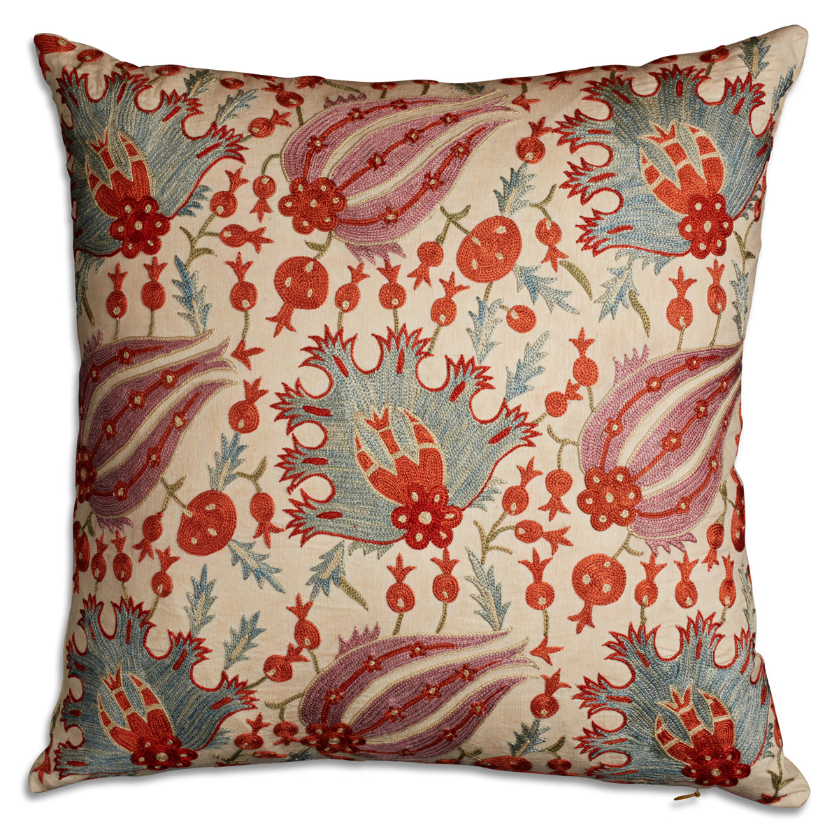 Nushka Cushions Floral embroidered silk suzani cushion