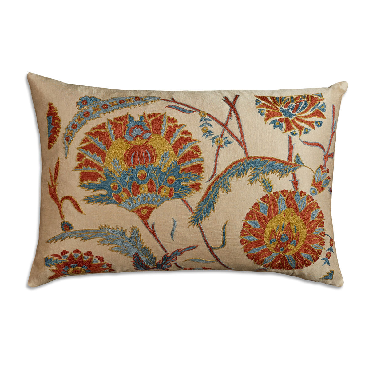 Nushka Cushions Floral Suzani embroidered silk cushion