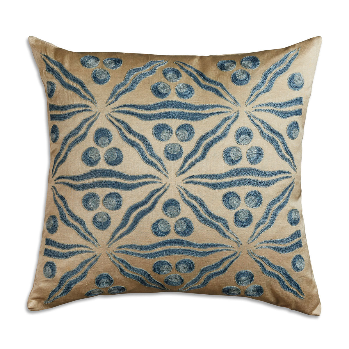 Nushka Cushions Geometric Suzani embroidered silk cushion