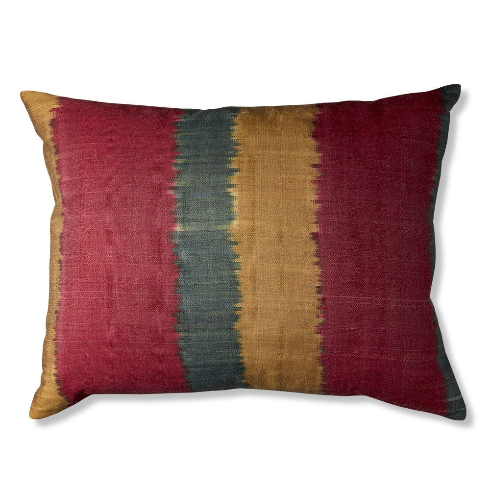 Nushka Cushions Hand-woven cotton and silk Ikat cushion