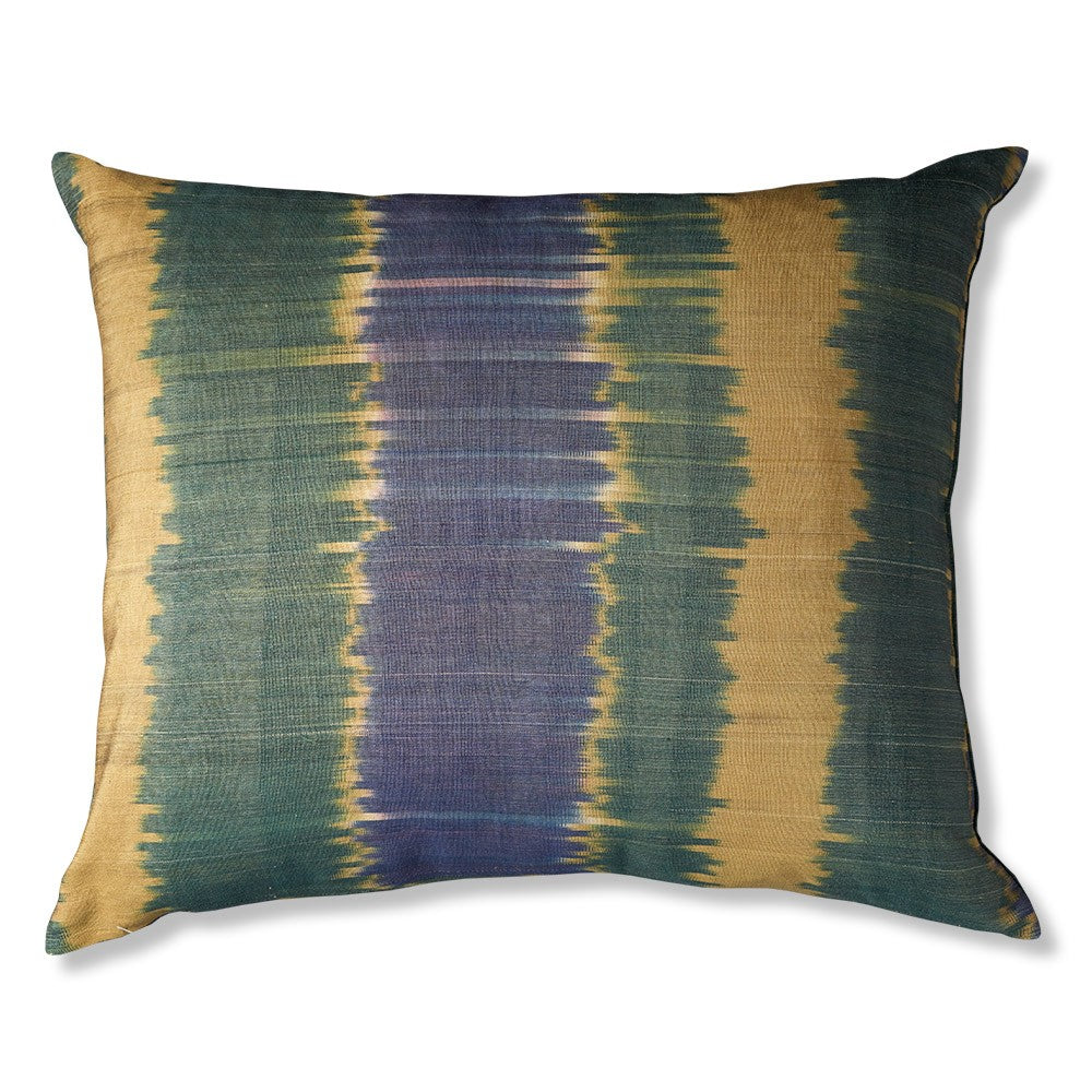 Nushka Cushions Hand-woven cotton and silk Ikat cushion