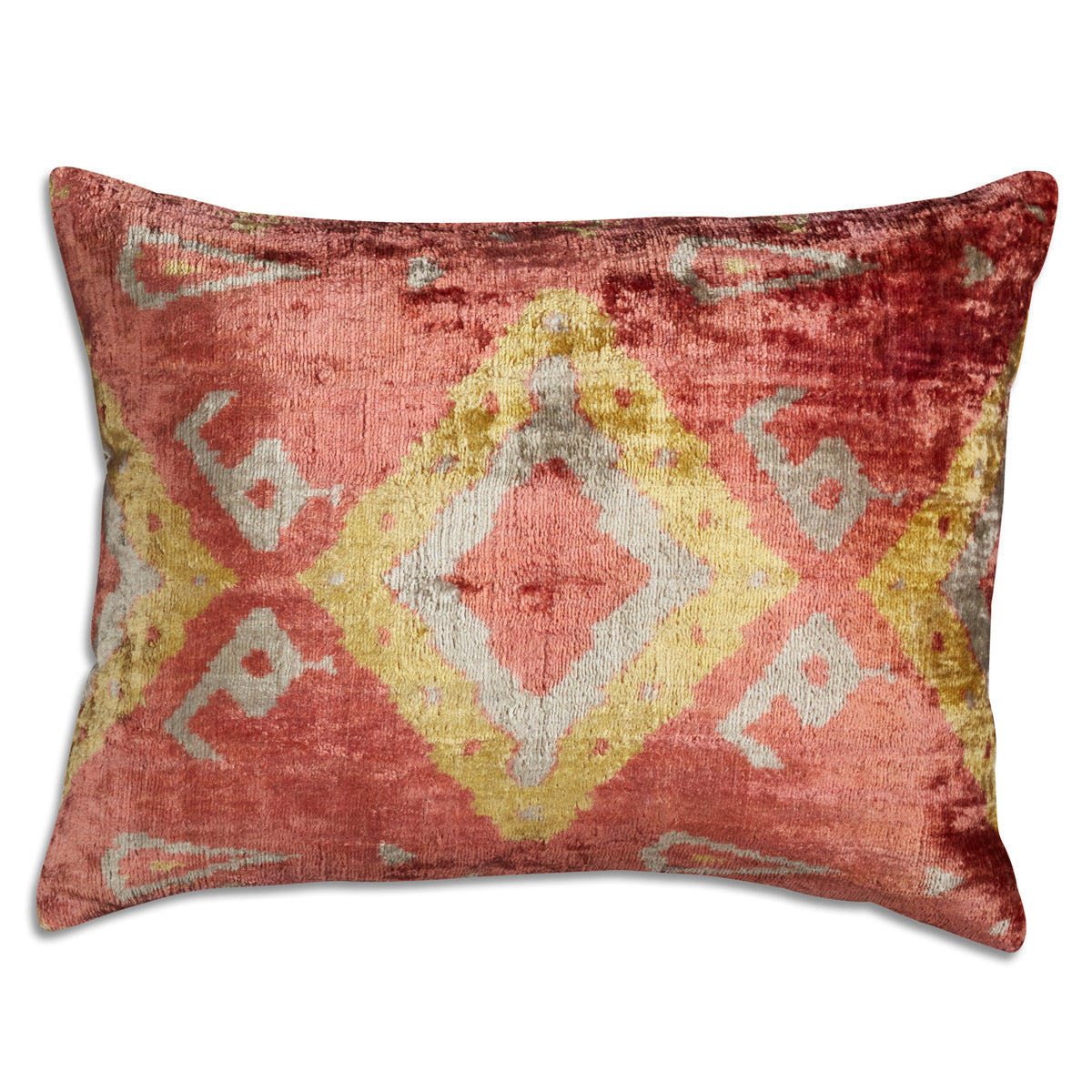 Nushka Cushions Hand-woven Silk Velvet Ikat Cushion