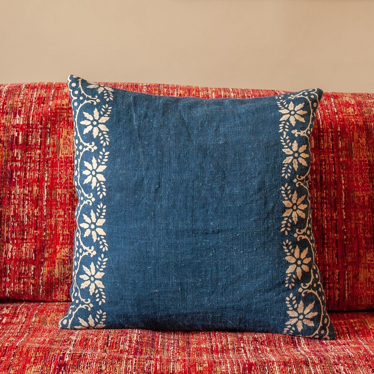 Nushka Cushions Hungarian Square Vintage Indigo Cushion