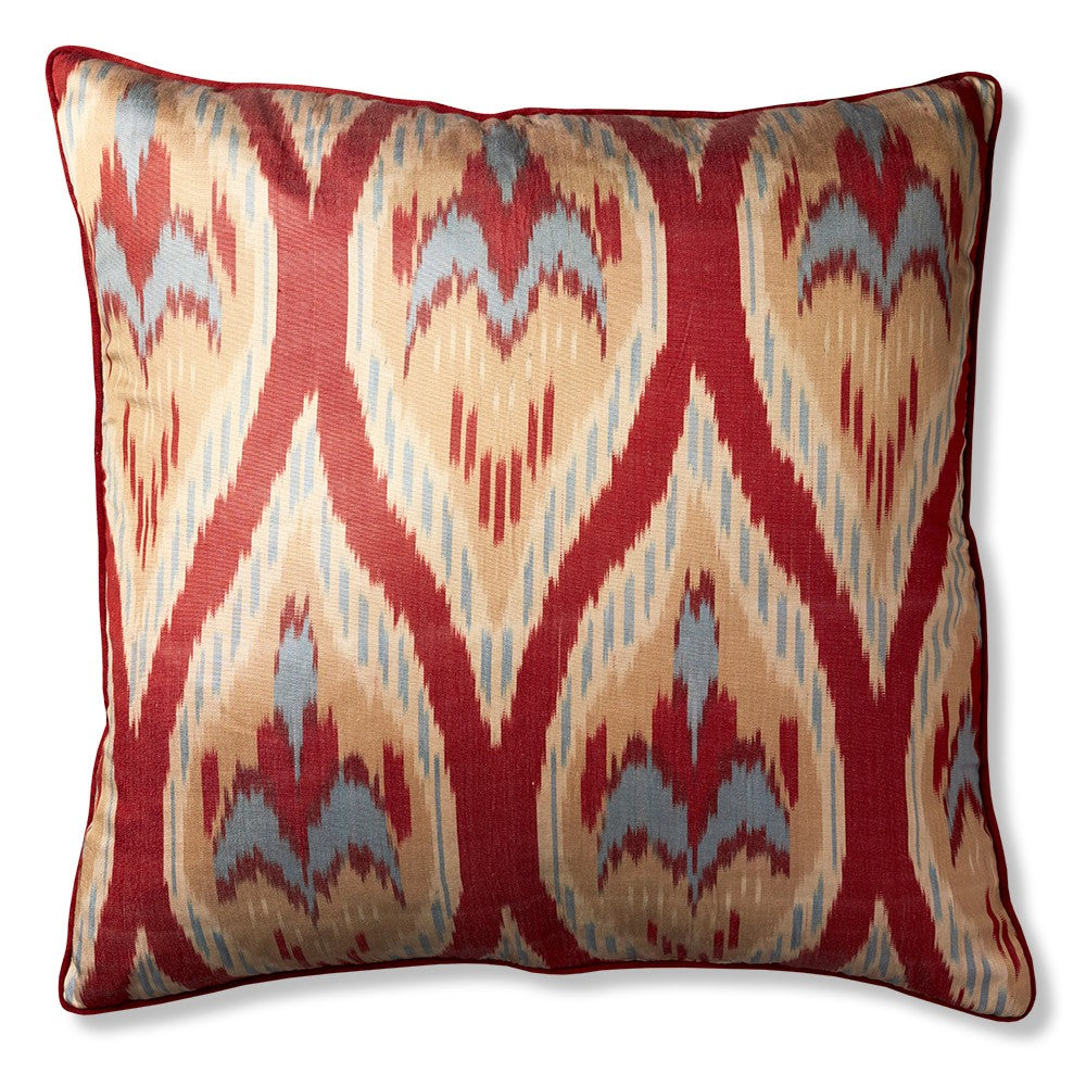 Nushka Cushions Large Square Silk Ikat Rectangular Cushion