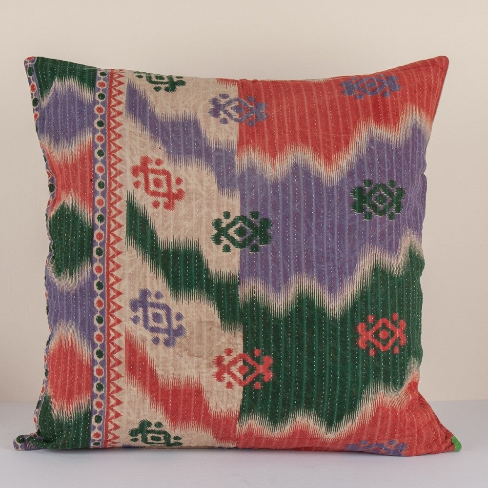 Nushka Cushions Multi Coloured Kantha Cushion