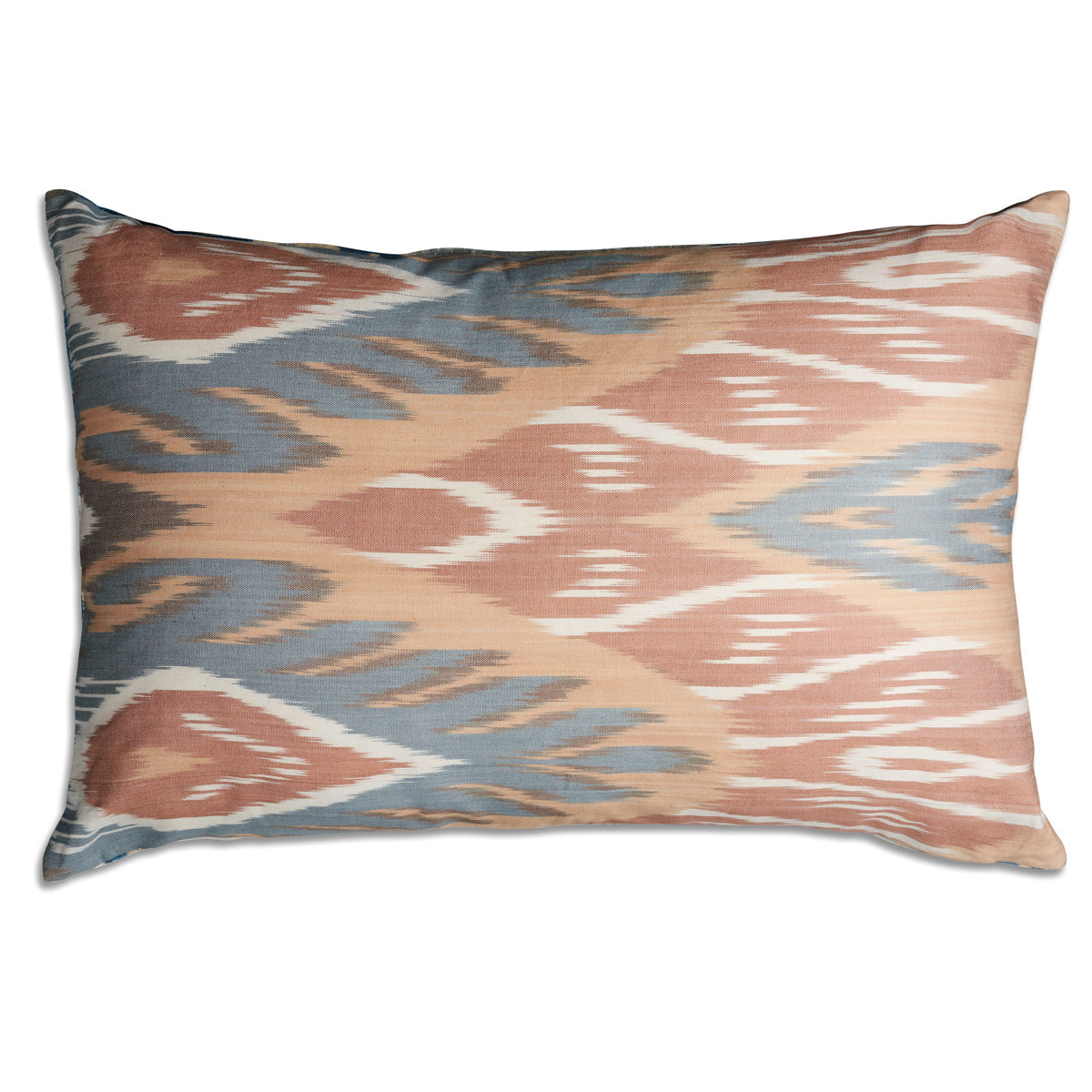 Nushka Cushions Pale blue classic design hand-woven silk velvet Ikat cushion