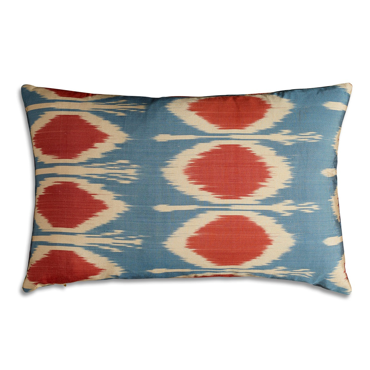 Nushka Cushions Rectangular Hand-woven Silk Velvet Ikat Cushion