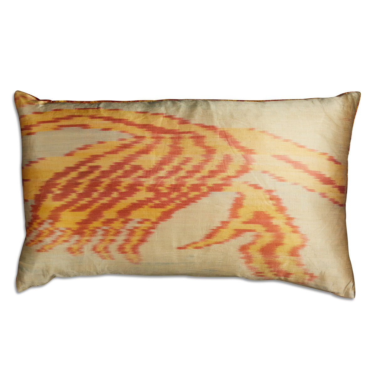 Nushka Cushions Rectangular Hand-woven Silk Velvet Ikat Cushion