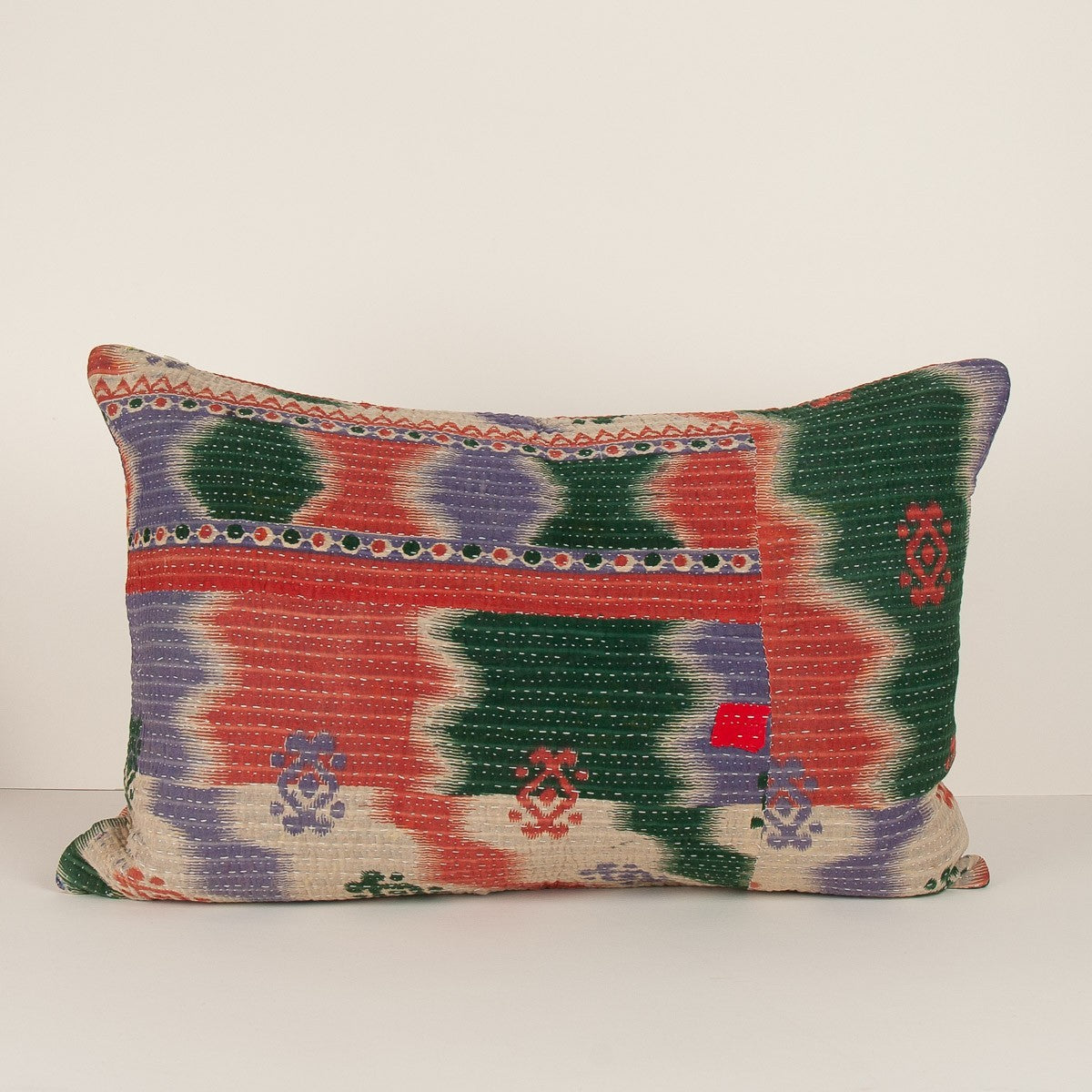 Nushka Cushions Rectangular Multicoloured Kantha Cushion