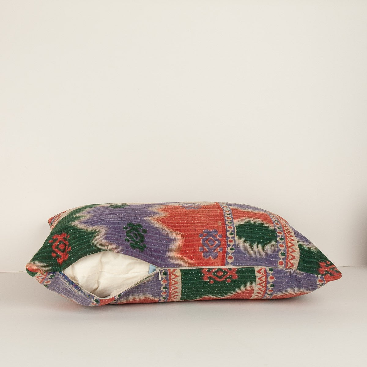 Nushka Cushions Rectangular Multicoloured Kantha Cushion