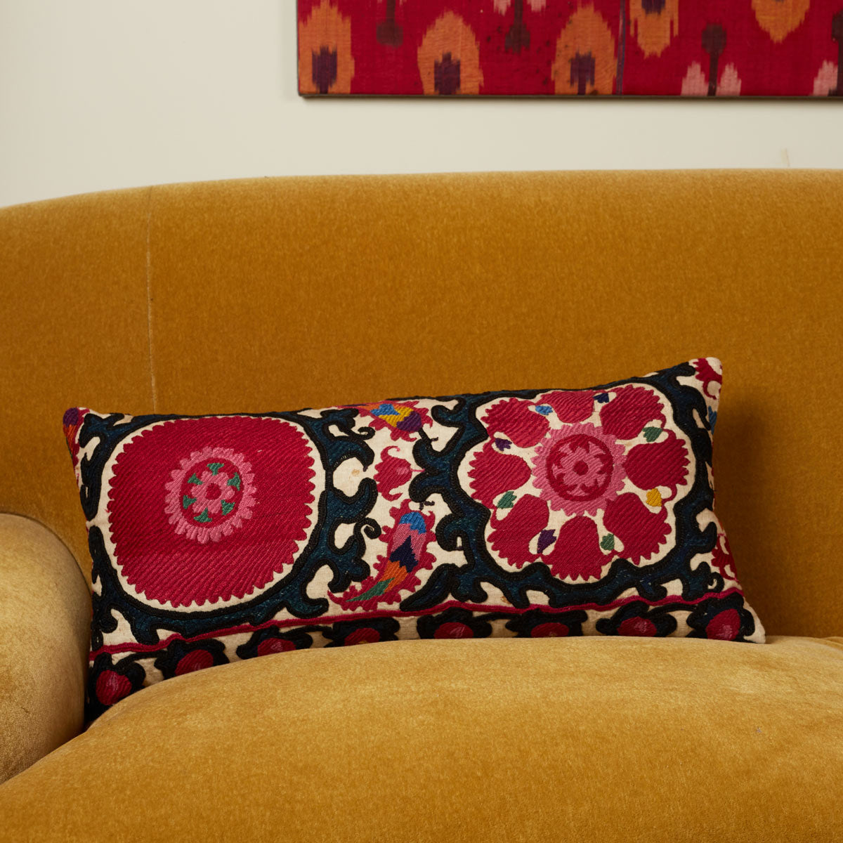 Nushka Cushions Rectangular vintage suzani cushion