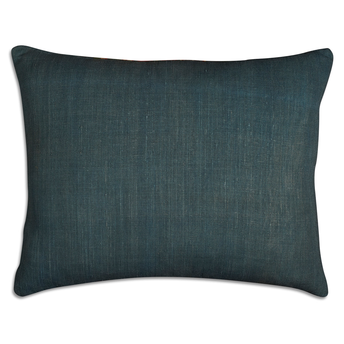 Nushka Cushions Silk Jajim Cushion - Air Force blue Multicoloured Design